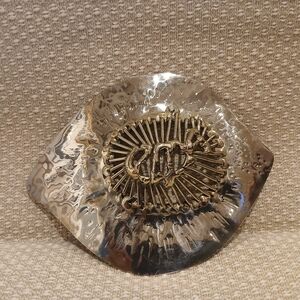 Vintage Brutalist Silver Tone Belt Buckle